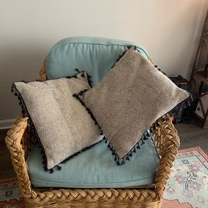 2 Pottery Barn woven pillows